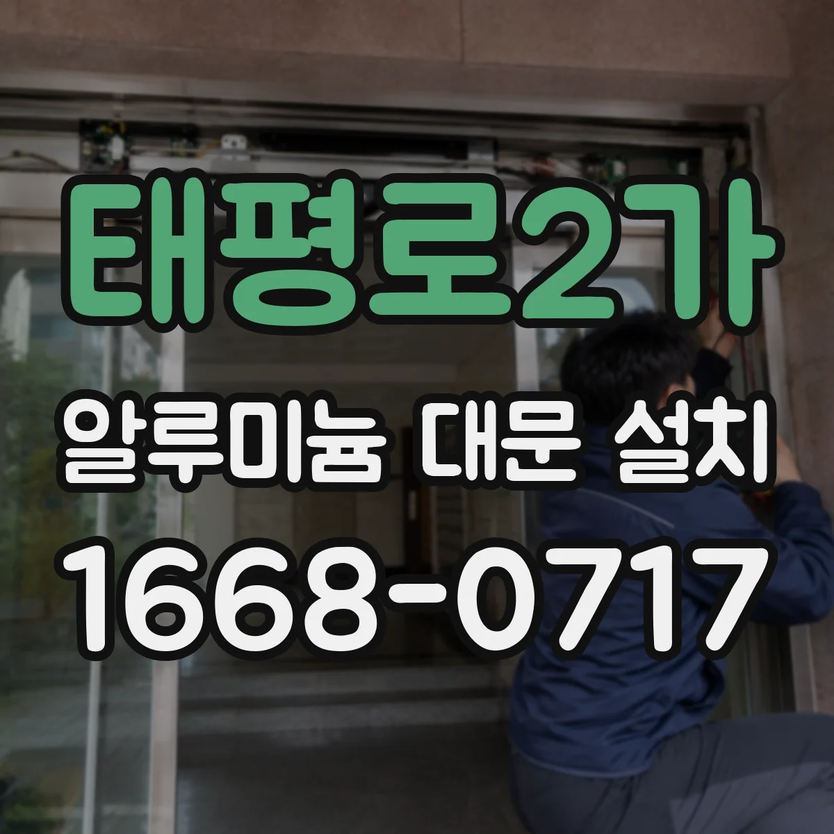 태평로2가 알루미늄 대문 설치