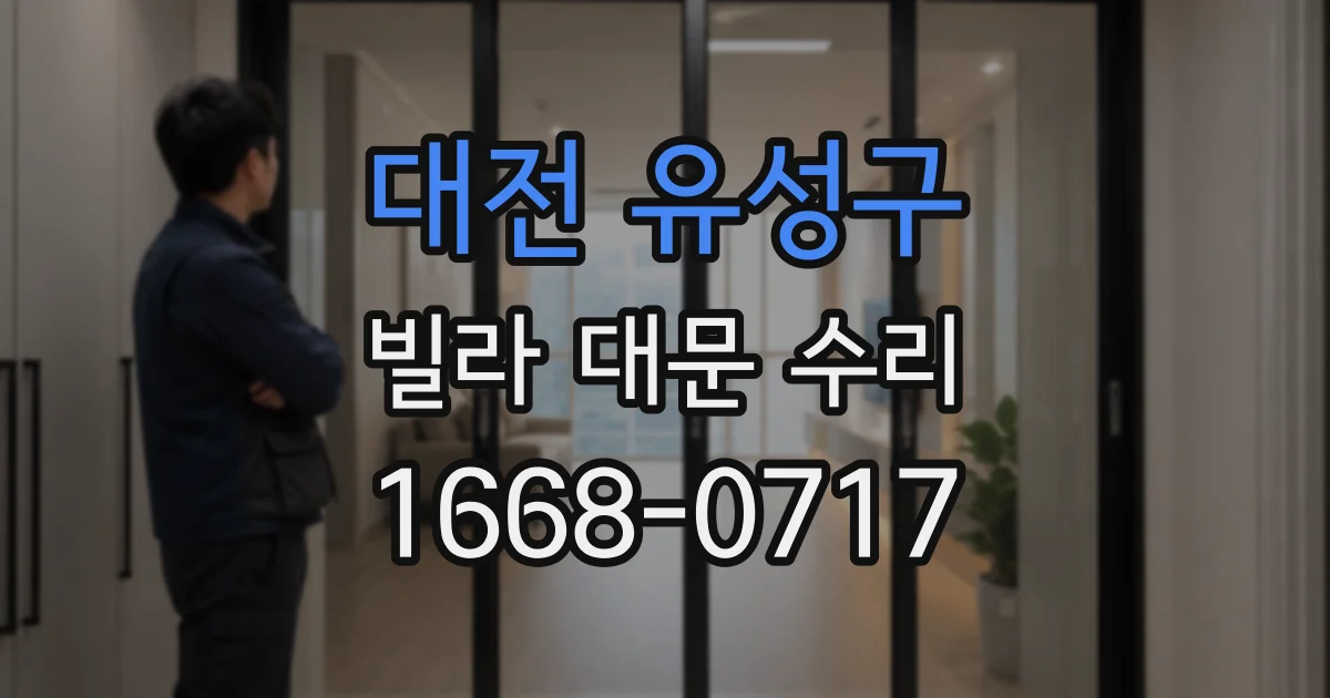 대전 유성구 빌라 대문 수리