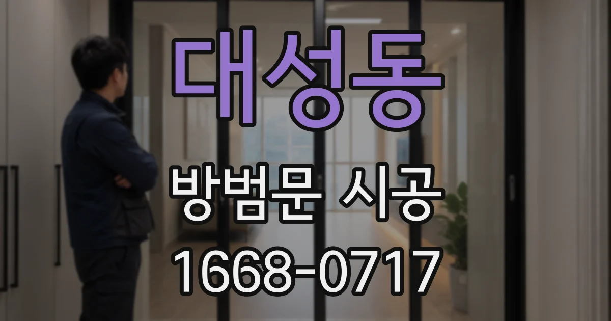대성동 방범문 시공