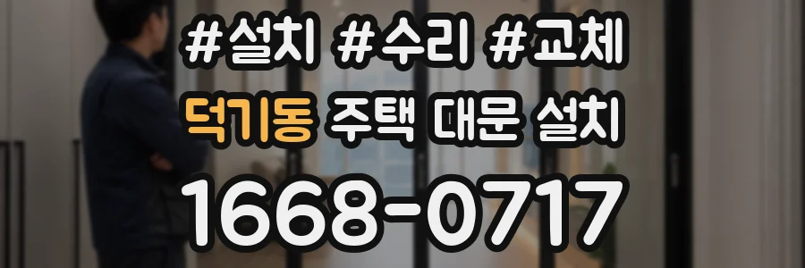 덕기동 주택 대문 설치