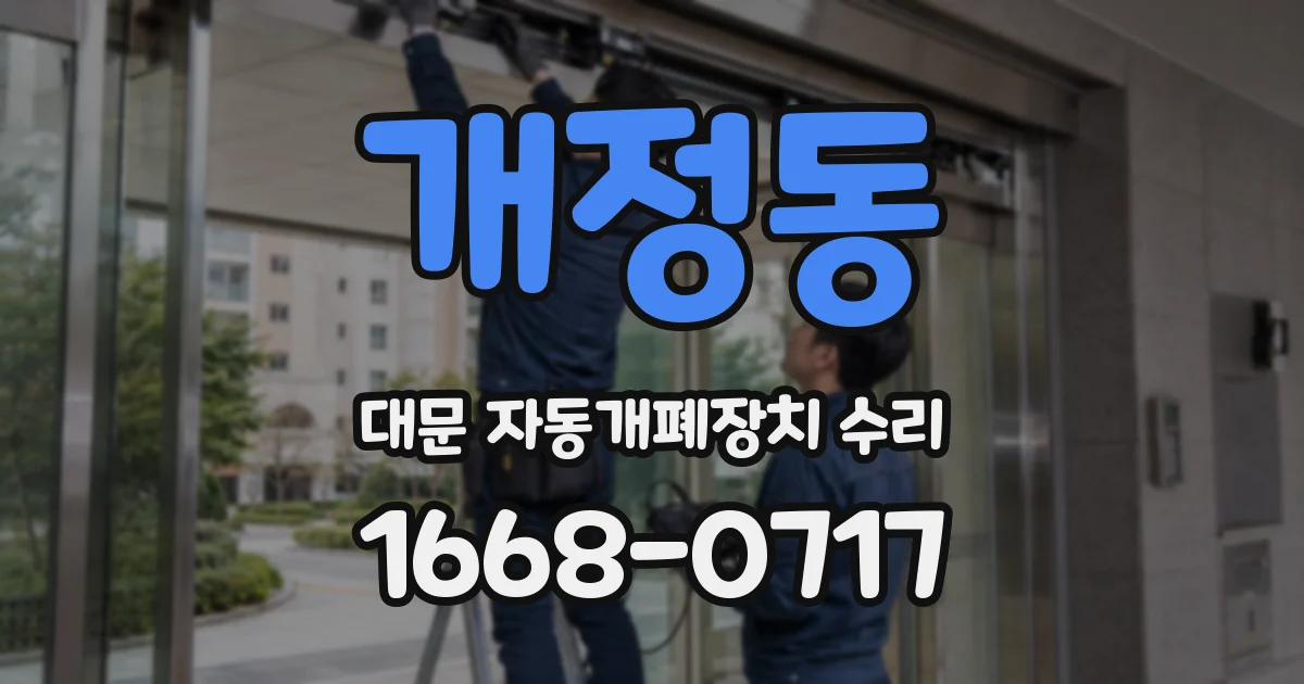 개정동 대문 자동개폐장치 수리