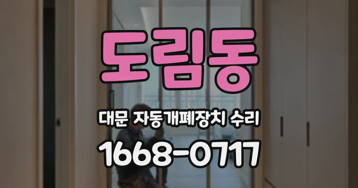 도림동 대문 자동개폐장치 수리