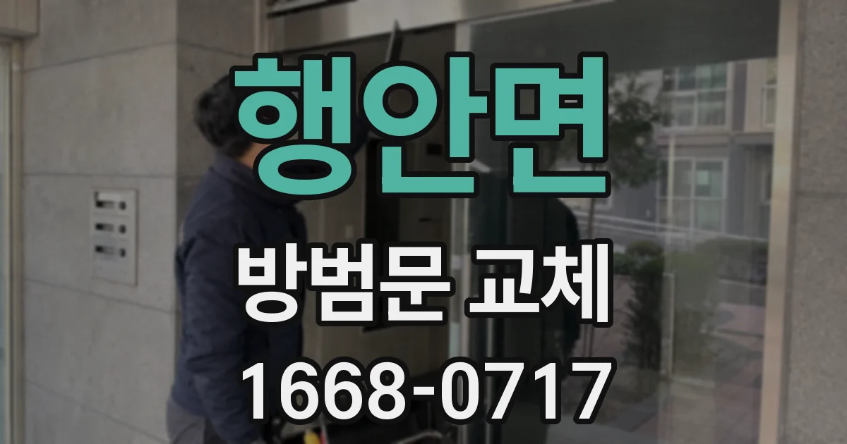 행안면 방범문 교체