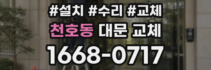 천호동 대문 교체