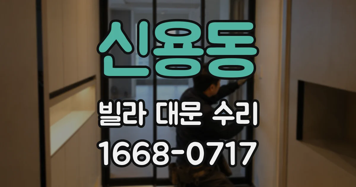 신용동 빌라 대문 수리