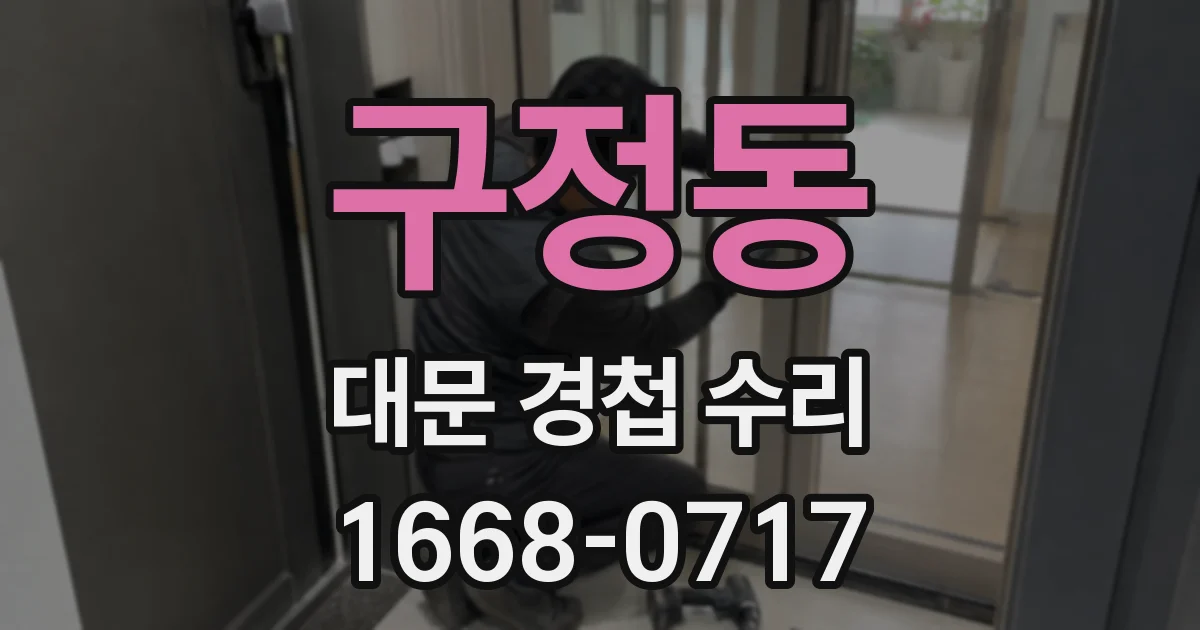 구정동 대문 경첩 수리