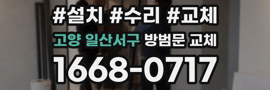 고양 일산서구 방범문 교체