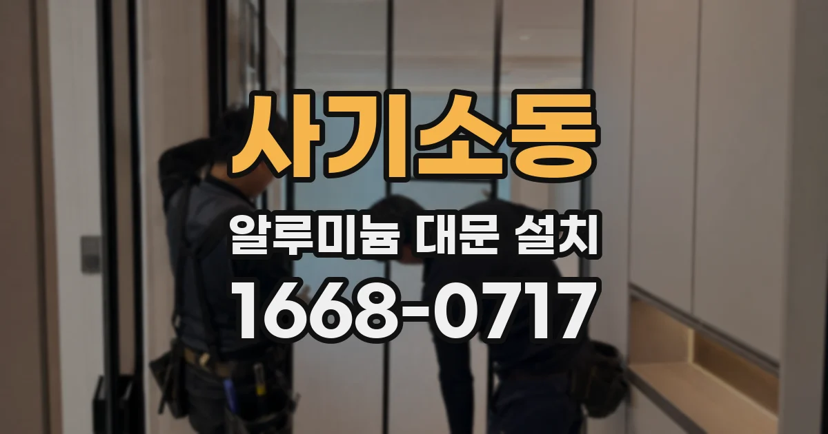 사기소동 알루미늄 대문 설치