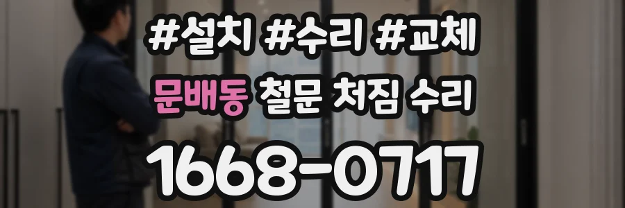 문배동 철문 처짐 수리