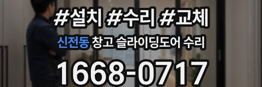 신전동 창고 슬라이딩도어 수리