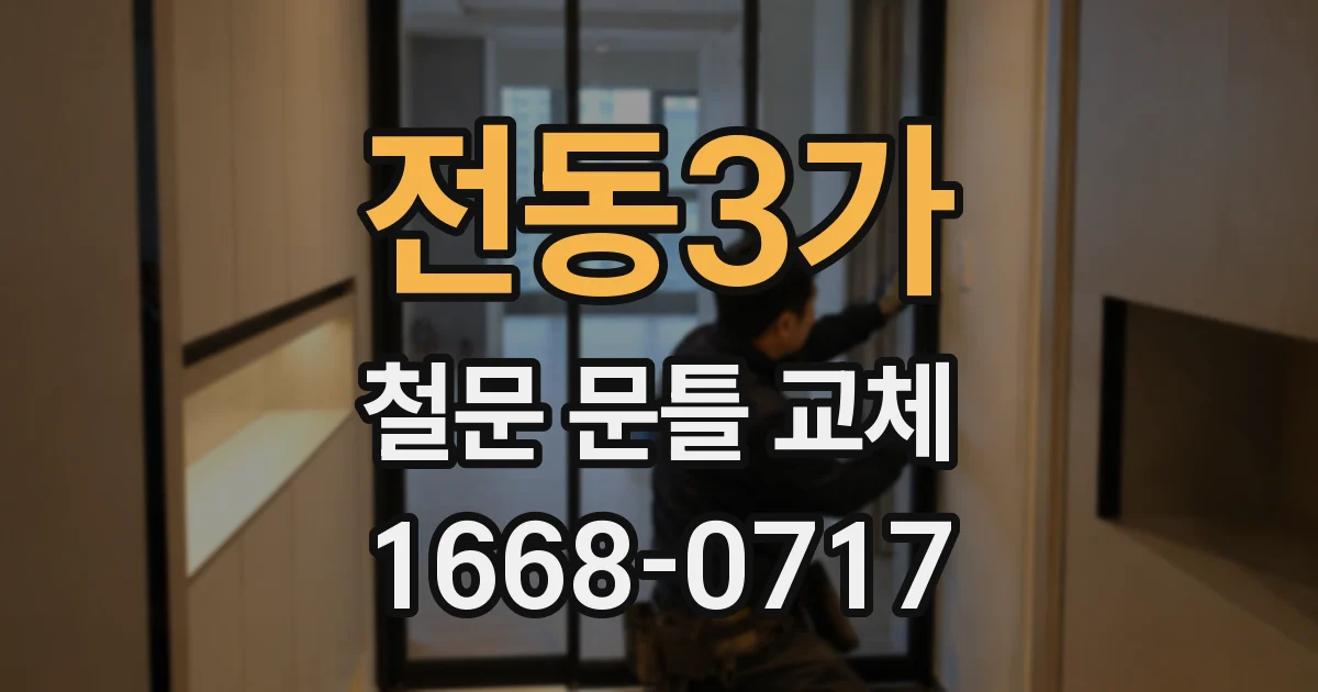 전동3가 철문 문틀 교체