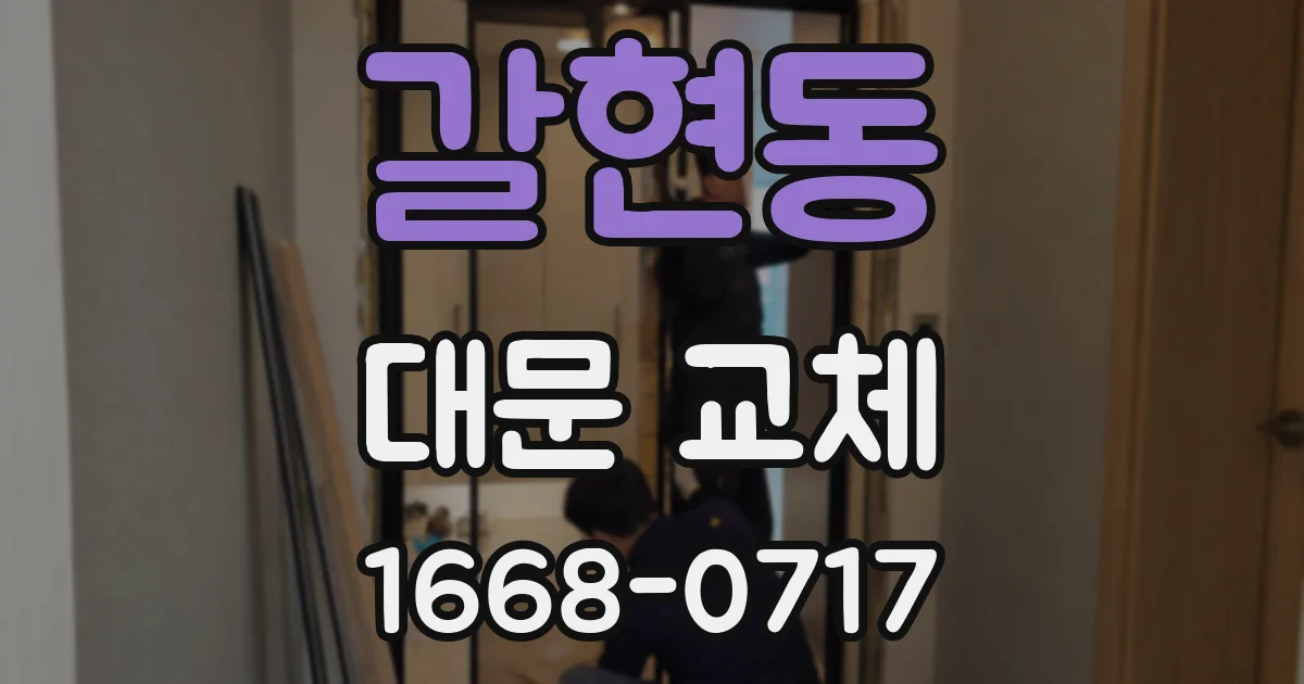 갈현동 대문 교체