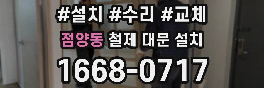 점양동 철제 대문 설치
