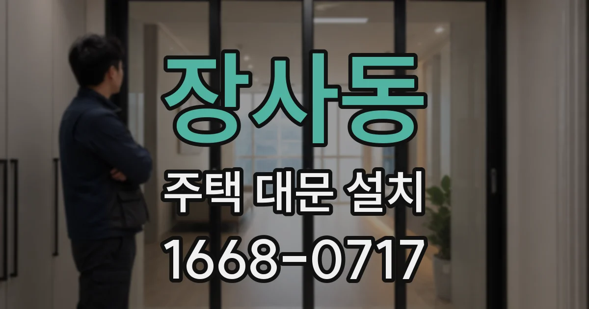 장사동 주택 대문 설치