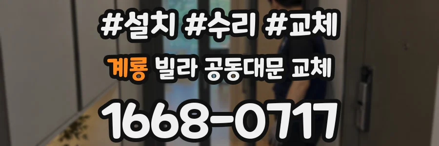 계룡 빌라 공동대문 교체