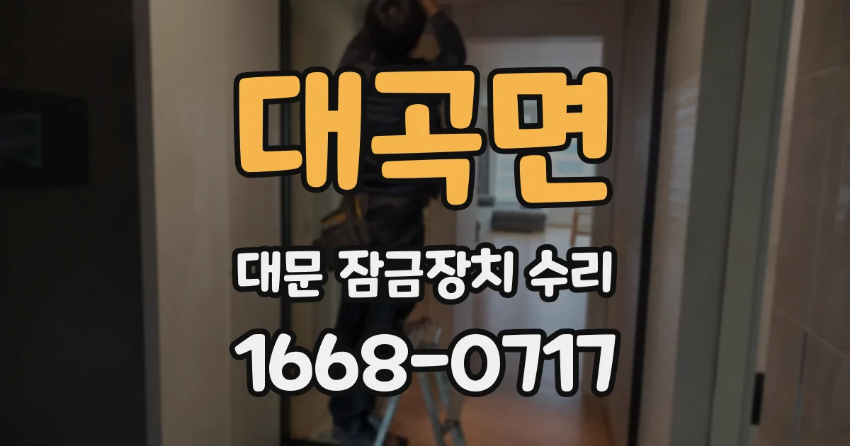 대곡면 대문 잠금장치 수리