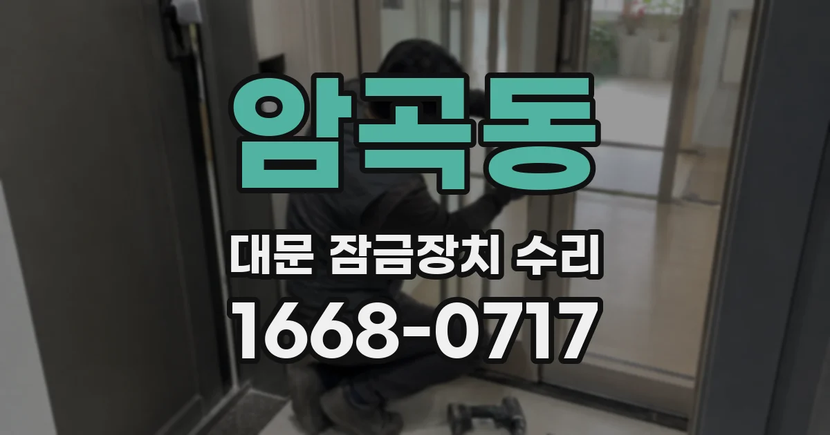 암곡동 대문 잠금장치 수리