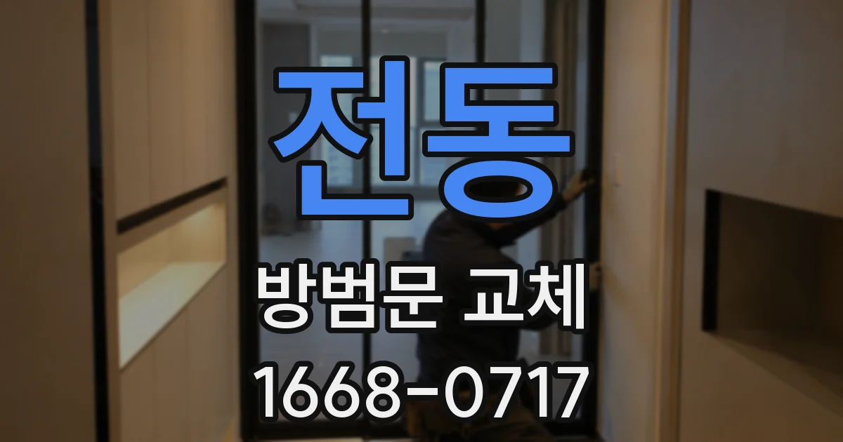 전동 방범문 교체