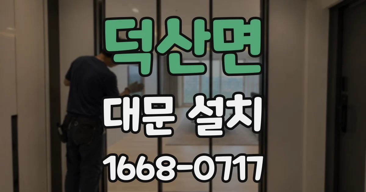 덕산면 대문 설치