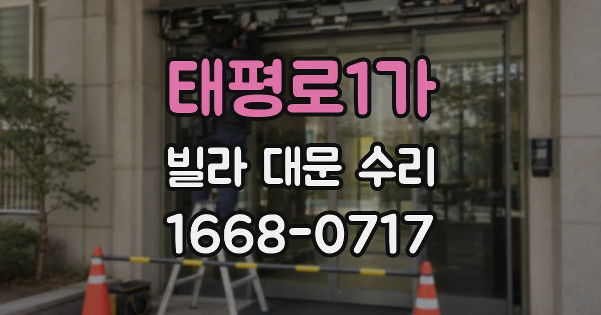태평로1가 빌라 대문 수리