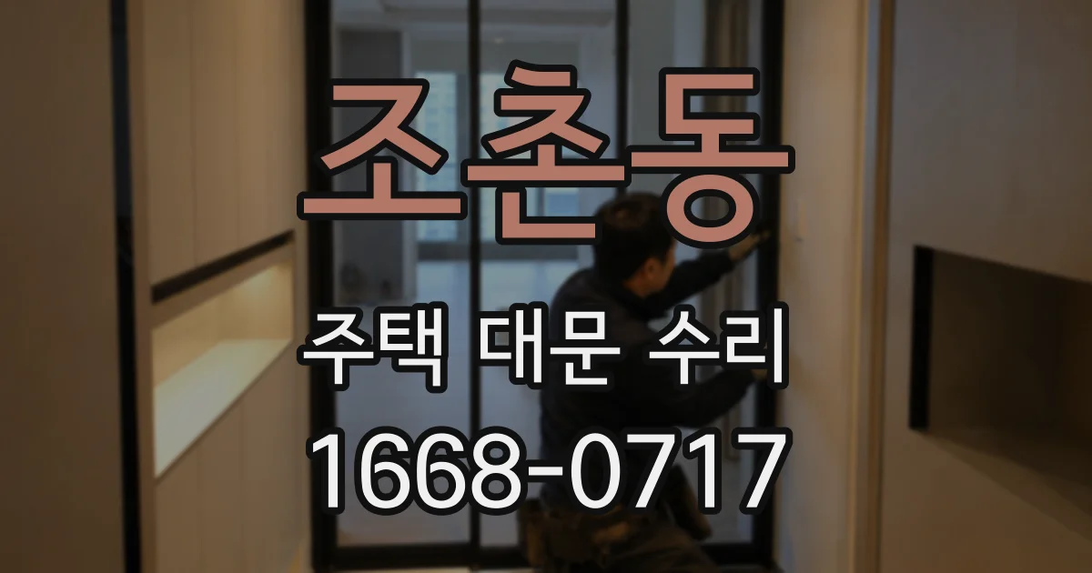 조촌동 주택 대문 수리