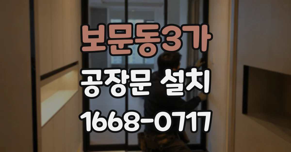 보문동3가 공장문 설치
