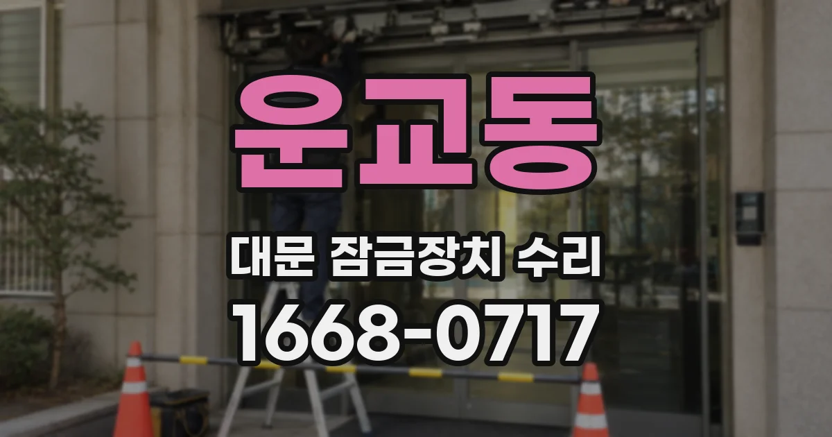 운교동 대문 잠금장치 수리