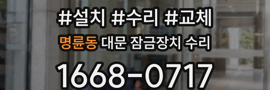 명륜동 대문 잠금장치 수리