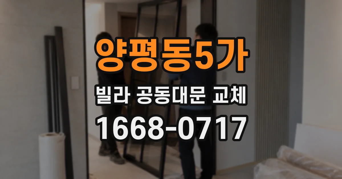 양평동5가 빌라 공동대문 교체