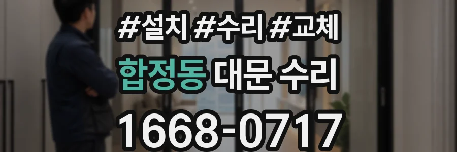 합정동 대문 수리