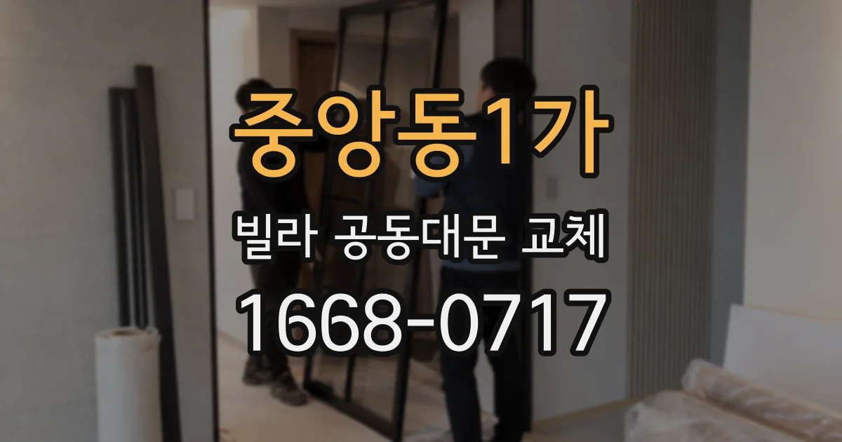 중앙동1가 빌라 공동대문 교체