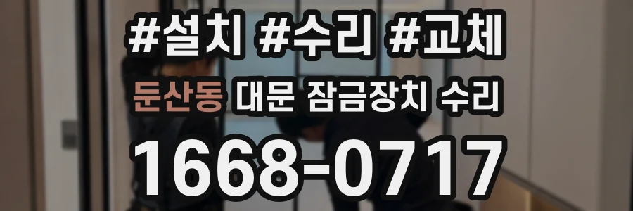둔산동 대문 잠금장치 수리