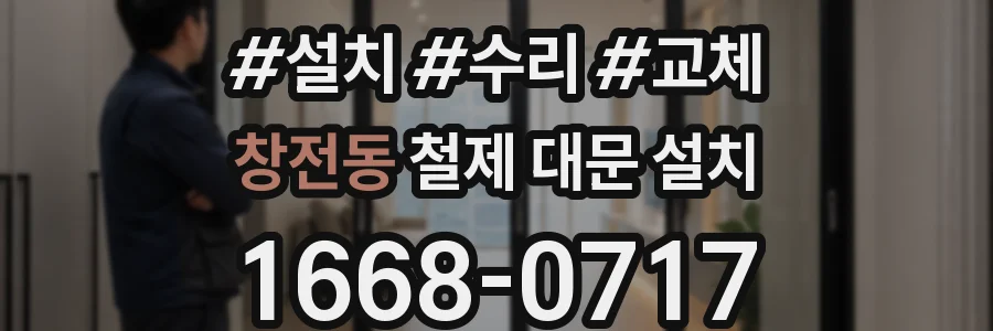 창전동 철제 대문 설치