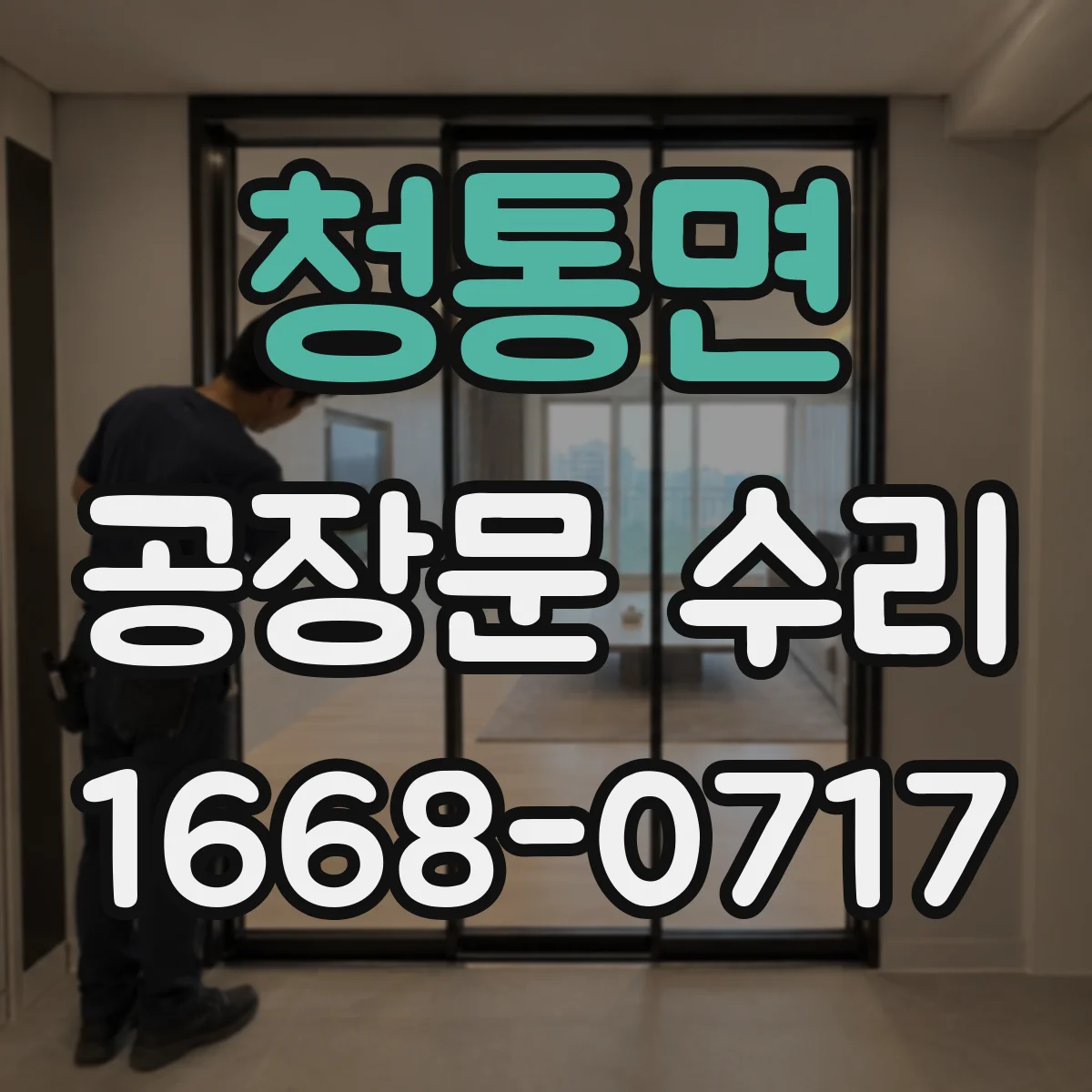 청통면 공장문 수리