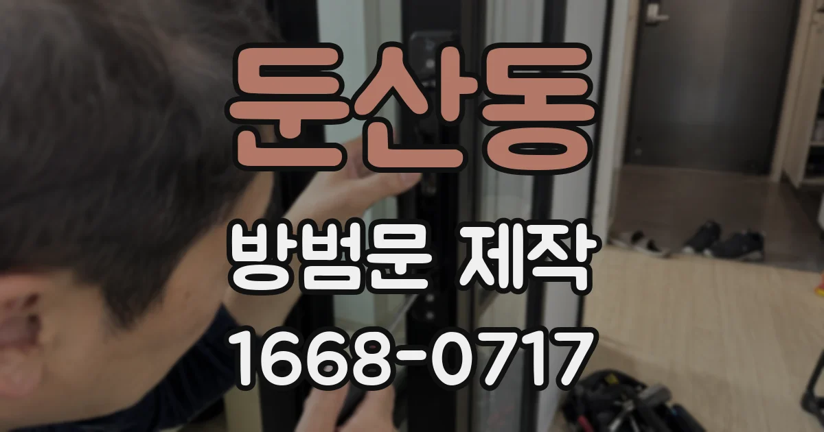 둔산동 방범문 제작
