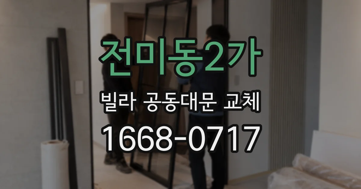 전미동2가 빌라 공동대문 교체