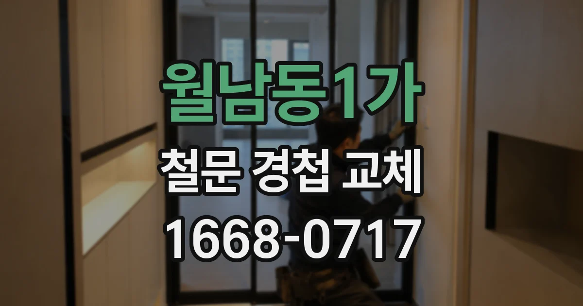 월남동1가 철문 경첩 교체