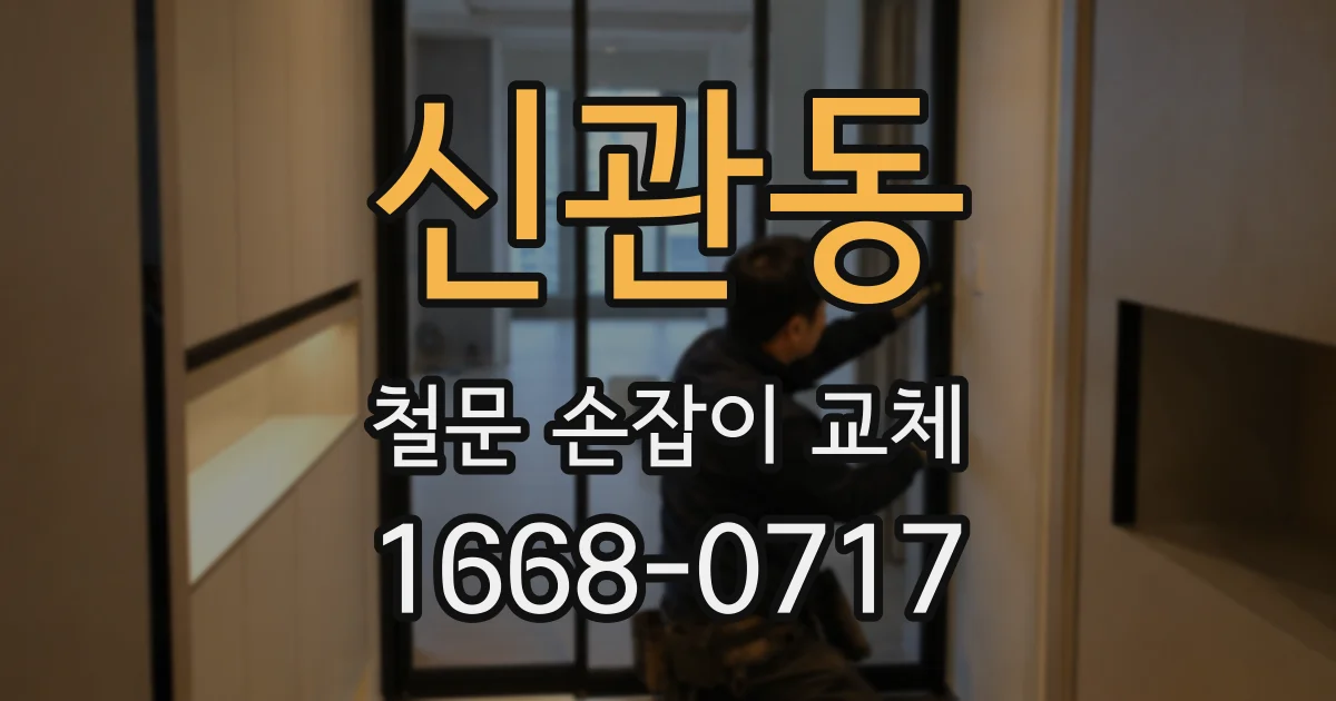신관동 철문 손잡이 교체