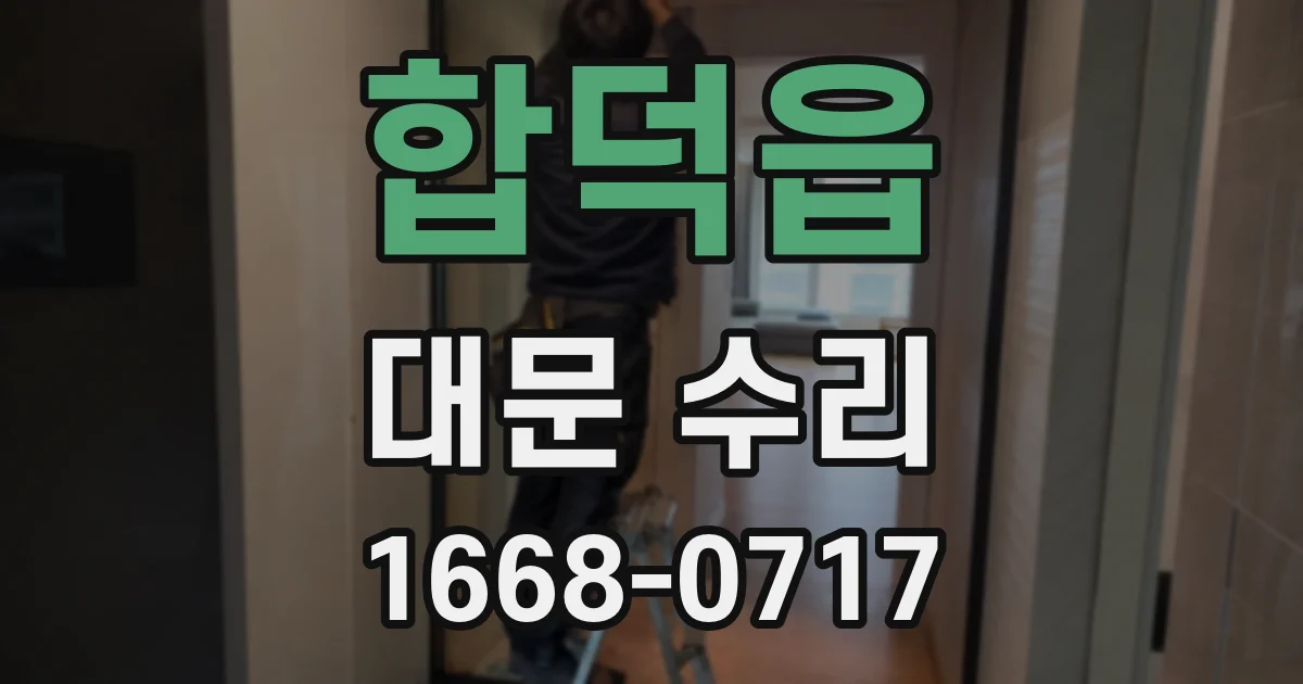 합덕읍 대문 수리