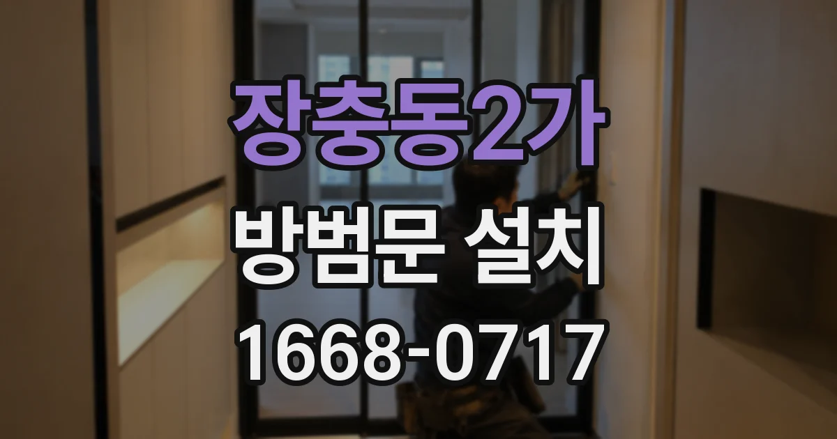 장충동2가 방범문 설치
