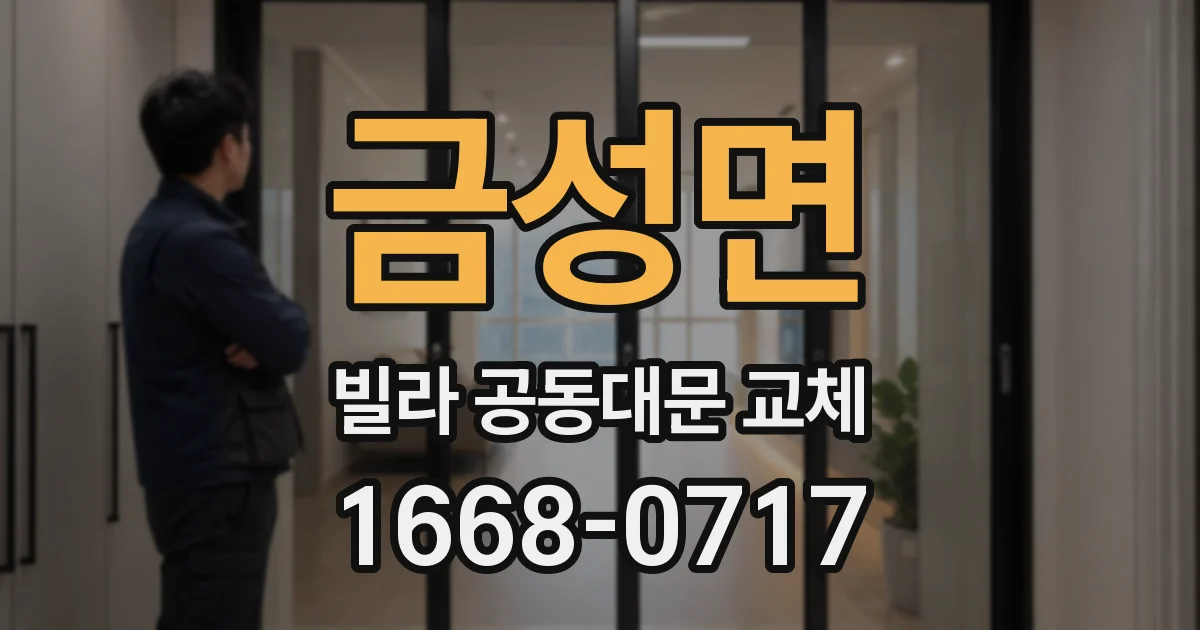 금성면 빌라 공동대문 교체