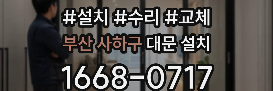 부산 사하구 대문 설치