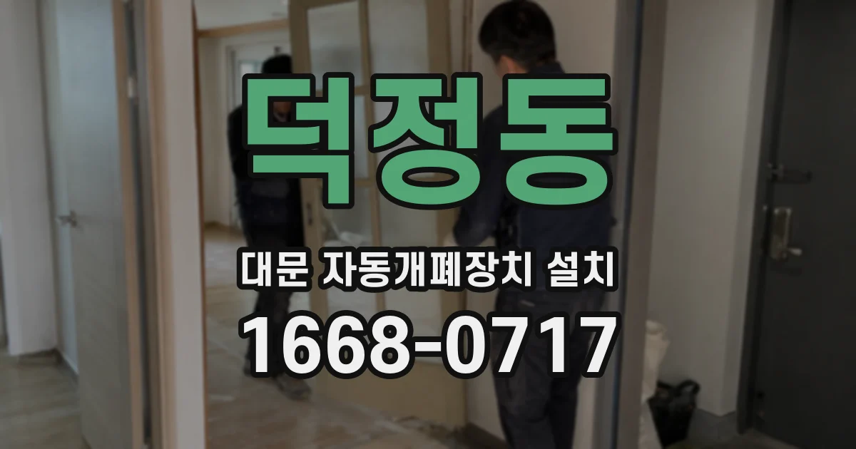 덕정동 대문 자동개폐장치 설치