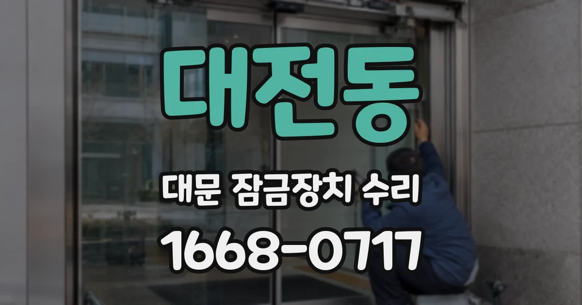 대전동 대문 잠금장치 수리