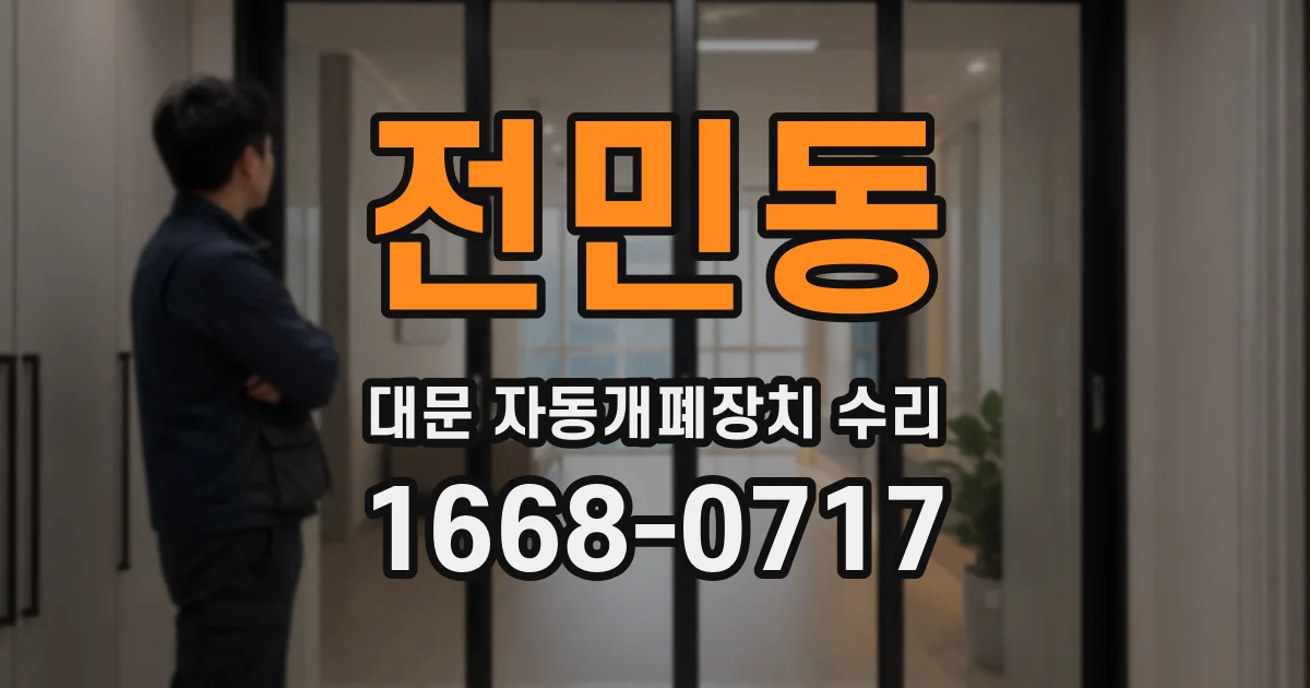 전민동 대문 자동개폐장치 수리