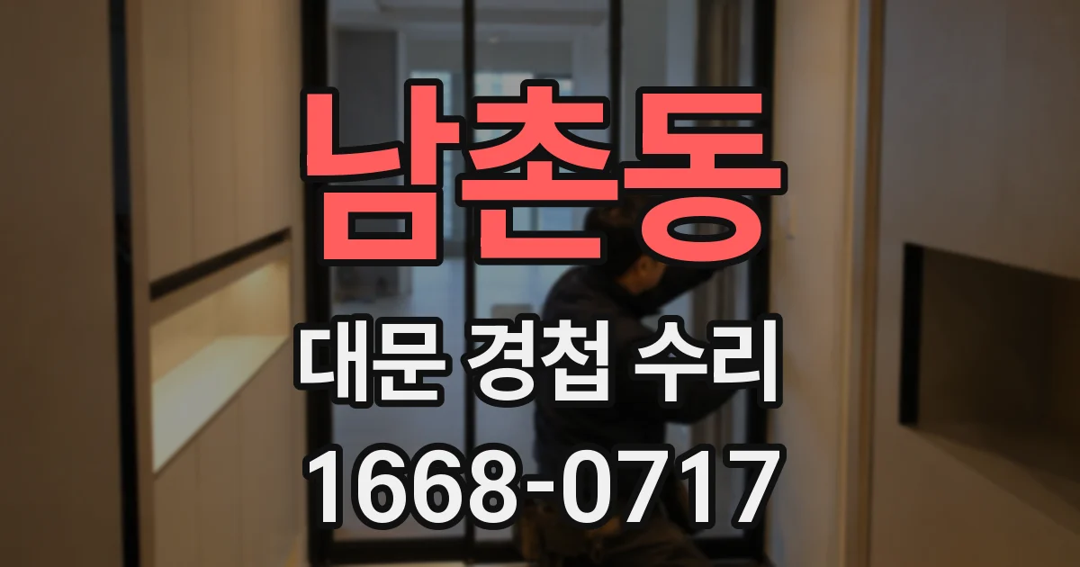 남촌동 대문 경첩 수리