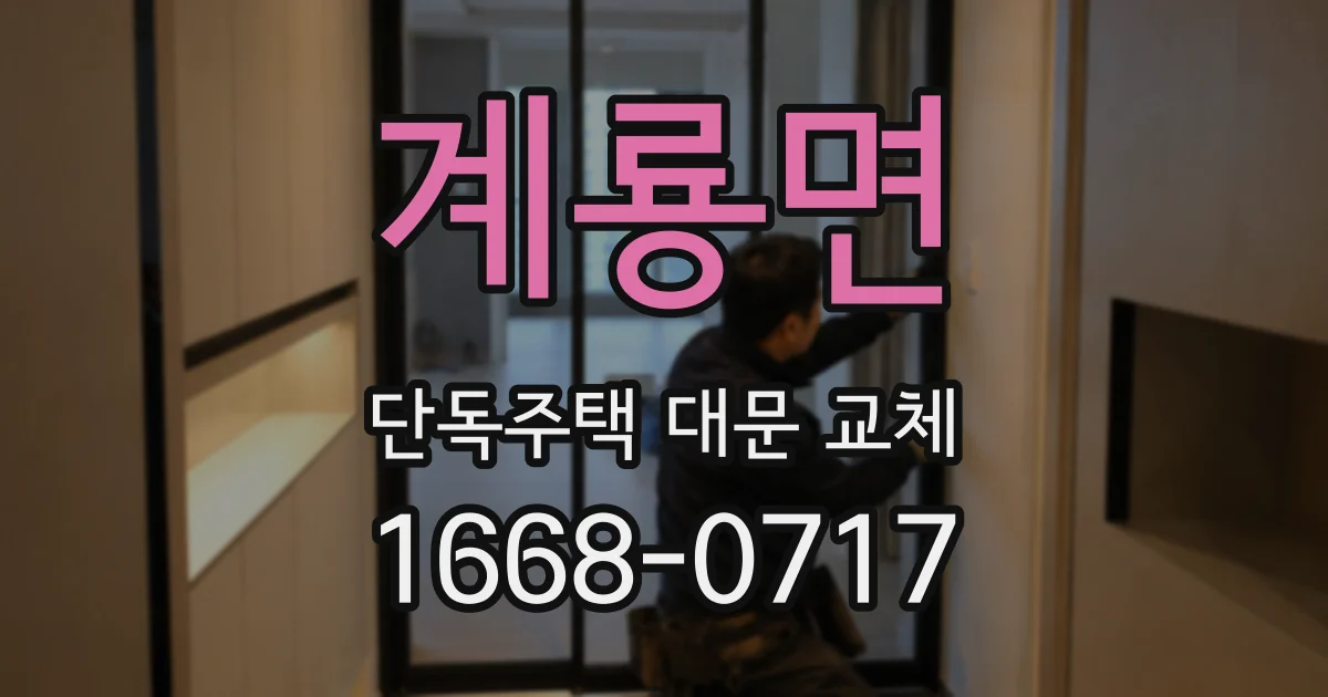 계룡면 단독주택 대문 교체