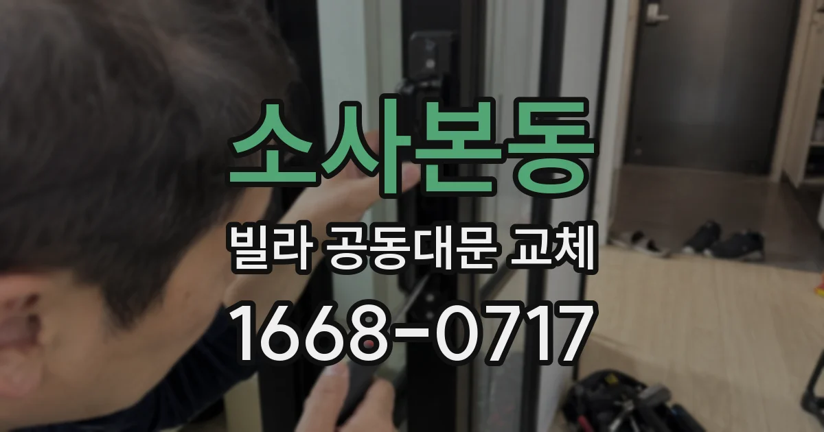 소사본동 빌라 공동대문 교체