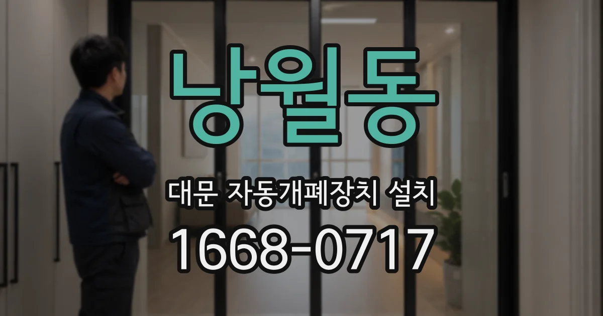 낭월동 대문 자동개폐장치 설치