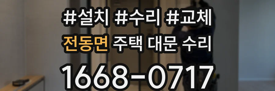 전동면 주택 대문 수리
